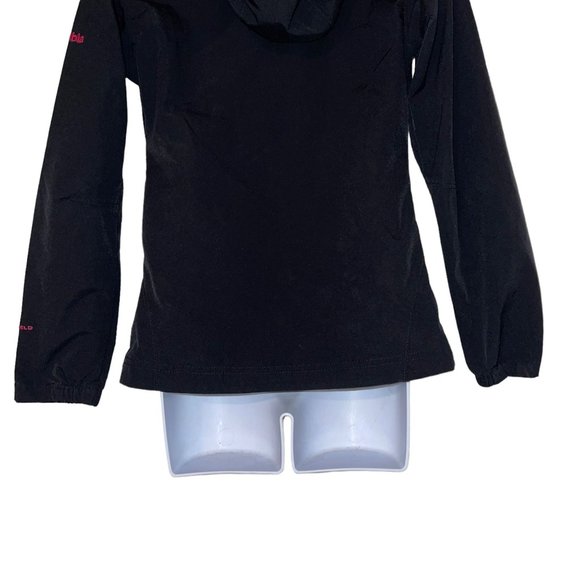 Columbia Sportswear Black Lightweight Jacket Girls 10 12 Windbreaker Pink Hoodie - Picture 8 of 10